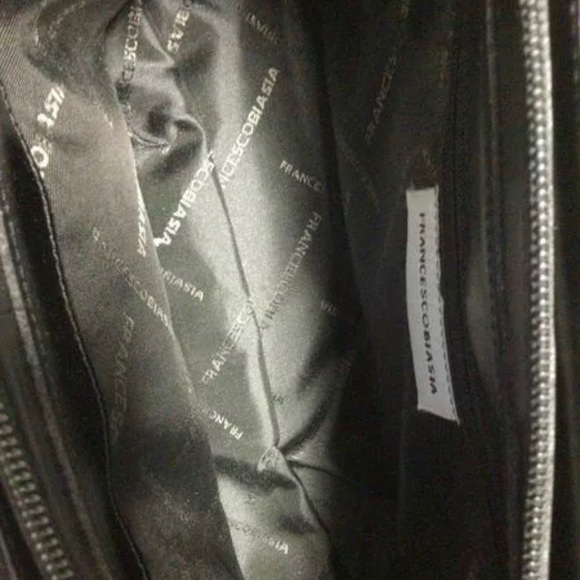 🆕 Francesco Biasia Black Genuine Leather handbag - Picture 5 of 5